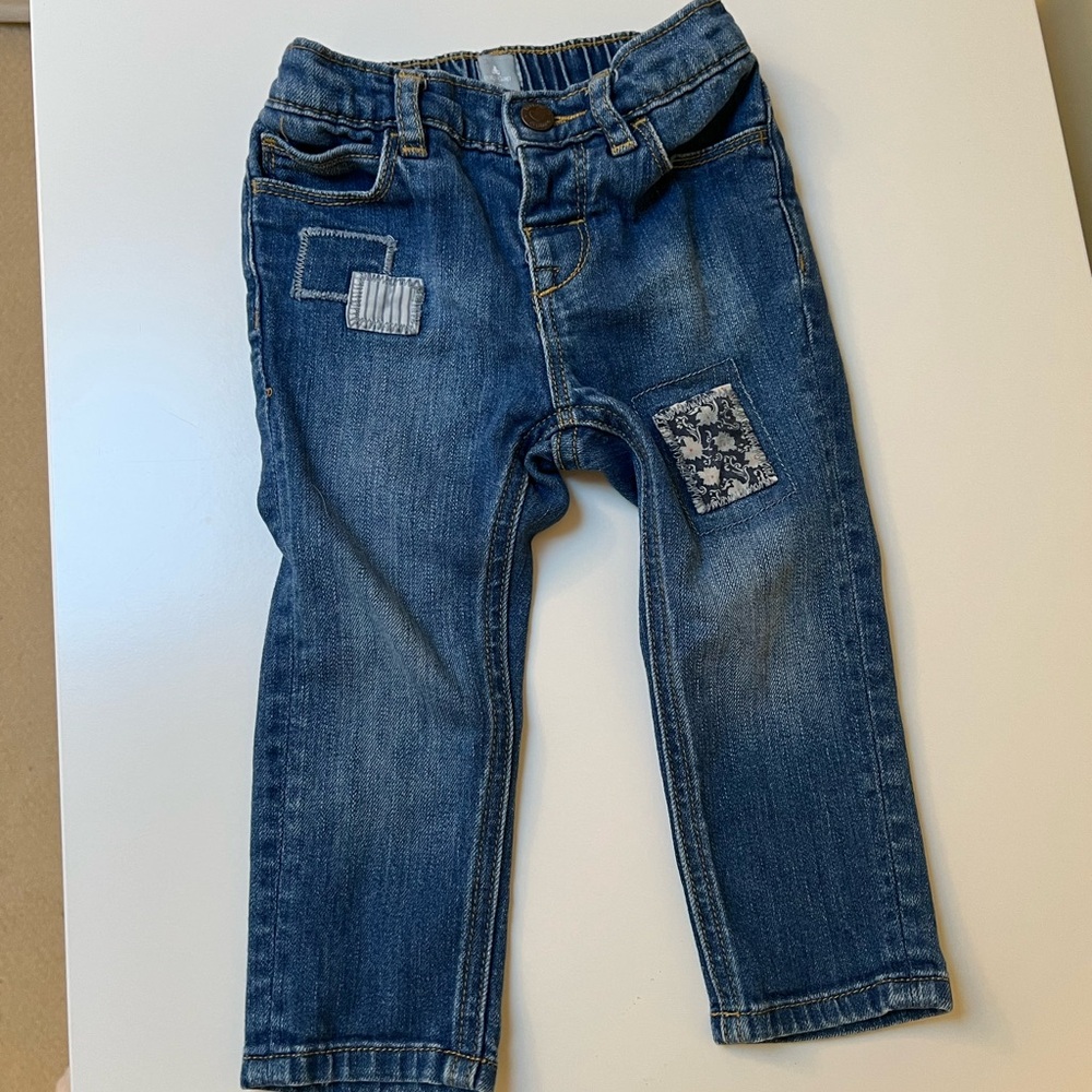 Baby Gap Patchwork Toddler Denim Jeans‎ Size 18-24 Months